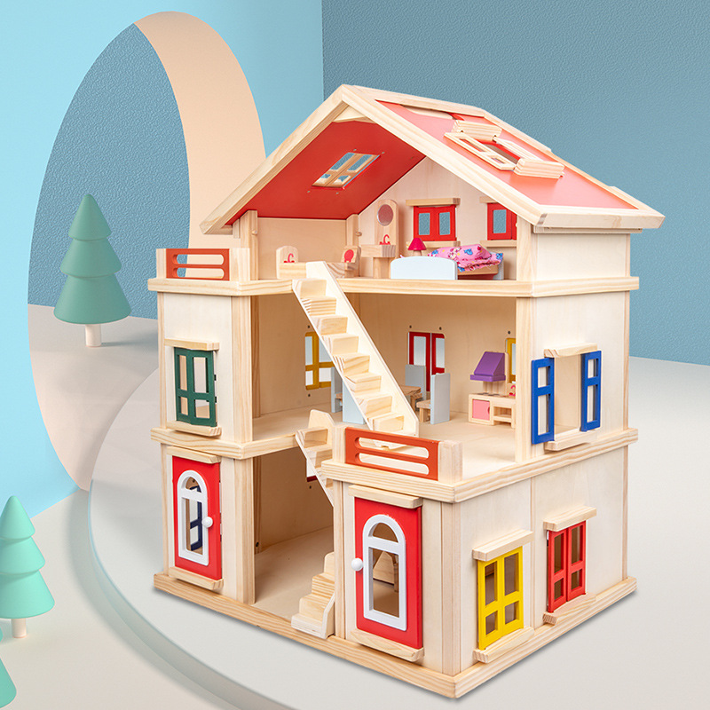Besoin d'une maison de poupée en bois pour les tout-petits qui est à la fois amusante et durable?