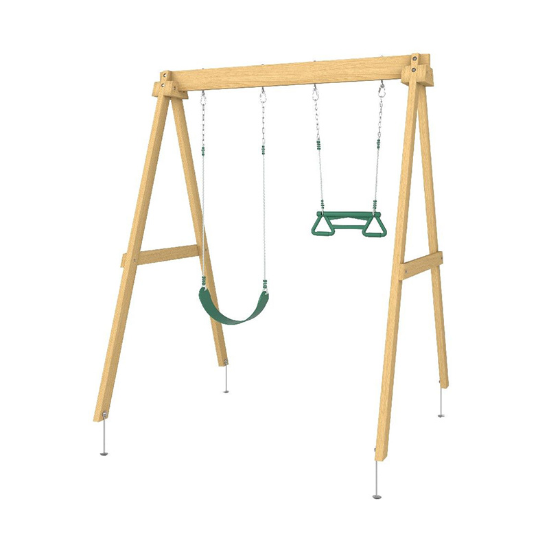 Ensembles à double balançoire en bois